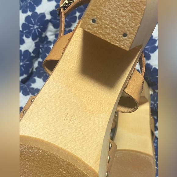 Brand New Swedish Hasbeens Brassy Leather High Heel Sandals NWOT - Picture 10 of 10